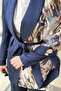 Organza Brocade Fabric Combination Jacket and Pants Set - 5