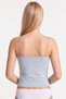 Women's Fog Blue Lycra Cotton Strapless Tank Top with Cotton Straps - 3