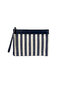 Sofia Canvas Striped Women's Portfolio & Clutch Handbag Navy Blue - 4