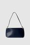 Lycie Matte Look Lined Magnet Closure Shoulder and Arm Bag Navy Blue