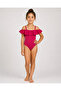 Pink Girl's Ruffle Detailed Swimsuit
