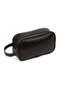 Unisex Black Vegan Leather Portfolio Shaving Bag - 4