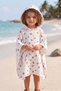 Organic 100% Cotton Muslin Patterned Children's Poncho - Hooded Sea, Pool and Bath Towel