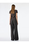 Bürümcük Fabric Textured Wide Leg Palazzo Trousers - 3
