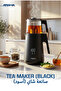 Tea Maker Black 1500W with 1.7L Kettle, 0.8L Glass Teapot, LED Display, Temperature Control
