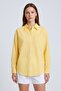 Yellow Wrap Detailed Striped Shirt
