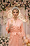 Bride Written Stone Detailed Satin Bridal Dressing Gown - 6