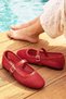 Women's Mesh Mary Jane Ballerina Shoes with Buckle, Breathable, Lightweight, Casual Summer Flat Shoes