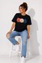 Unisex colorful flower printed bicycle collar t-shirt - 2