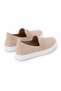 Beige Knitwear High-Sole Laceless Men's Shoes - Anti-Sweat Breathable Comfortable Casual Sports Shoes Kb 114 - 5