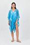 Bysen Cobalt Blue Butterfly Patterned Casual Beach Dress Pareo - 7