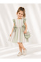 Girls' Striped Dress Set with Bow Detail - 4