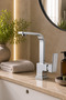 Square High Brass Body Washbasin Faucet 360 °   Swivel Chrome Single Handle Bathroom Faucet - 5