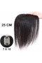 Human Hair Topper Clip in Hair Toupee for Women Mid Part Straight Wiglets Hairpieces for Mild Hair Loss Volume Cover Gray Hair (1B) - 2