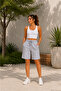 2 Pieces (Shorts) Black Gray Women's Oversize Fit Shorts Bermuda Comfortable Fit Anti-Sweat - 5