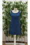 Women's Sleeveless Thick Strap Button Detail Linen Dress with Pockets - 7