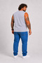Large Size Printed Sleeveless T-Shirt Moving 26122 Gray Melange - 2
