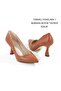 Stiletto Taban  7 cm Goblet Heel Pointed Toe Closed New Season - 2