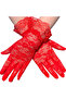 Lace-Up Wrist Length Red Lace Gloves Adult (5263)