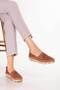 Genuine Leather Laser Perforated Comfortable Summer Shoes Ars.141 Tan - 5