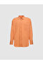 Orange Oversize Long Sleeve Shirt 50321108-Vr051 - 7