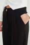Elastic Waist Buttoned Palazzo Pants - 7