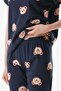 Crew Neck Teddy Bear Printed Pajama Set - 7