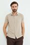 Ribbed Sleeve Layered Slim Fit Shirt - 5