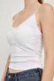 Lace Detailed Thin Strap Tank Top with Chest Support - 4