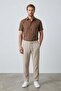 Tie-Waist Linen-Look Pocket Trousers