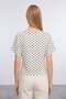 Polka Dot Boat Neck Blouse - 3