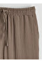 Lcw grace brown elastic waist textured women's pants - 7