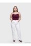 Alita City Farkıyla Soulife White Denim Straight Wideleg High Waist Wide Leg Women's Jean Pants - 2