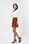 Tan Suede Mini Women's Genuine Leather Skirt - 8