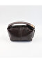 Women's Brown Lilyum Model Lock Detailed Handbag and Shoulder Bag with Adjustable Strap - 4