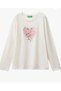 Girls' Sequin Printed Benetton Long T-Shirt Gkb1035