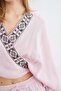 Tied Kimono with Embroidered Collar and Sleeves - 4