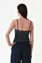 Wrapped Fabric Lace Strap Bodysuit - 5
