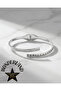 Stone Detailed Bracelet Handcuff Medium Size (65 mm) - a Quality Steel - Does Not Tarnish