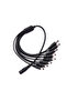 1 to 4 5.5mm X 2.1mm 1 Female to 4ways 8ways Male DC Power Splitter Plug Cable Adapter 12V For CCTV