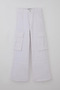 Girl's Gabardine Trousers with Cargo Pocket Detail, Ages 10-14, White - 2