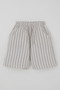 Boy's Shorts Set with Lettering Print, Elastic Waist, and Lace Accessories, 4-8 Years, Ecru - 5