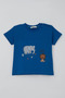Baby Boy Shorts Set Cute Animal Friends 9 Months-3 Years, Cobalt Blue - 4