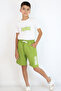 Boy's Shorts Set with Lettering Printed Shorts and Lacing Accessories, Ages 8-14, Ecru - 2