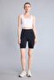 Fit Black High Waist Waist-Hugging Biker Flexible Short Basic Sports Leggings Z6741Az23Sp - 2