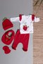 New Season Strawberry Baby Girl 5-Piece Hospital Discharge Set Newborn Outfit Strawberry Set - 5