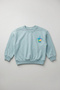 Girl's Cotton Colorful Printed Oversize 3-Strand Sweatshirt