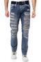 Cd131 Colorful Patched Low Waist Men's Jeans