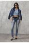 Cbw-0639 stitched jean slim fit women's denim pants