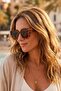 Women's Uv400 Leopard Frame Geometric Sunglasses 23021 C27 - 4